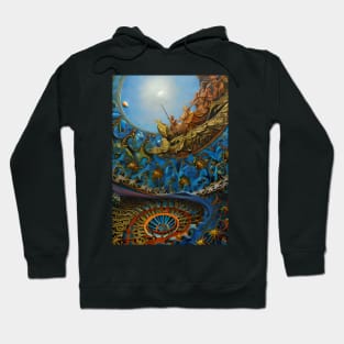 Surrealist painting like digital art of the the principalities of the skies Hoodie